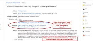 Finding keywords on a full record.