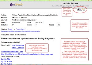 This is what the article access page looks like if it does NOT find a link.
